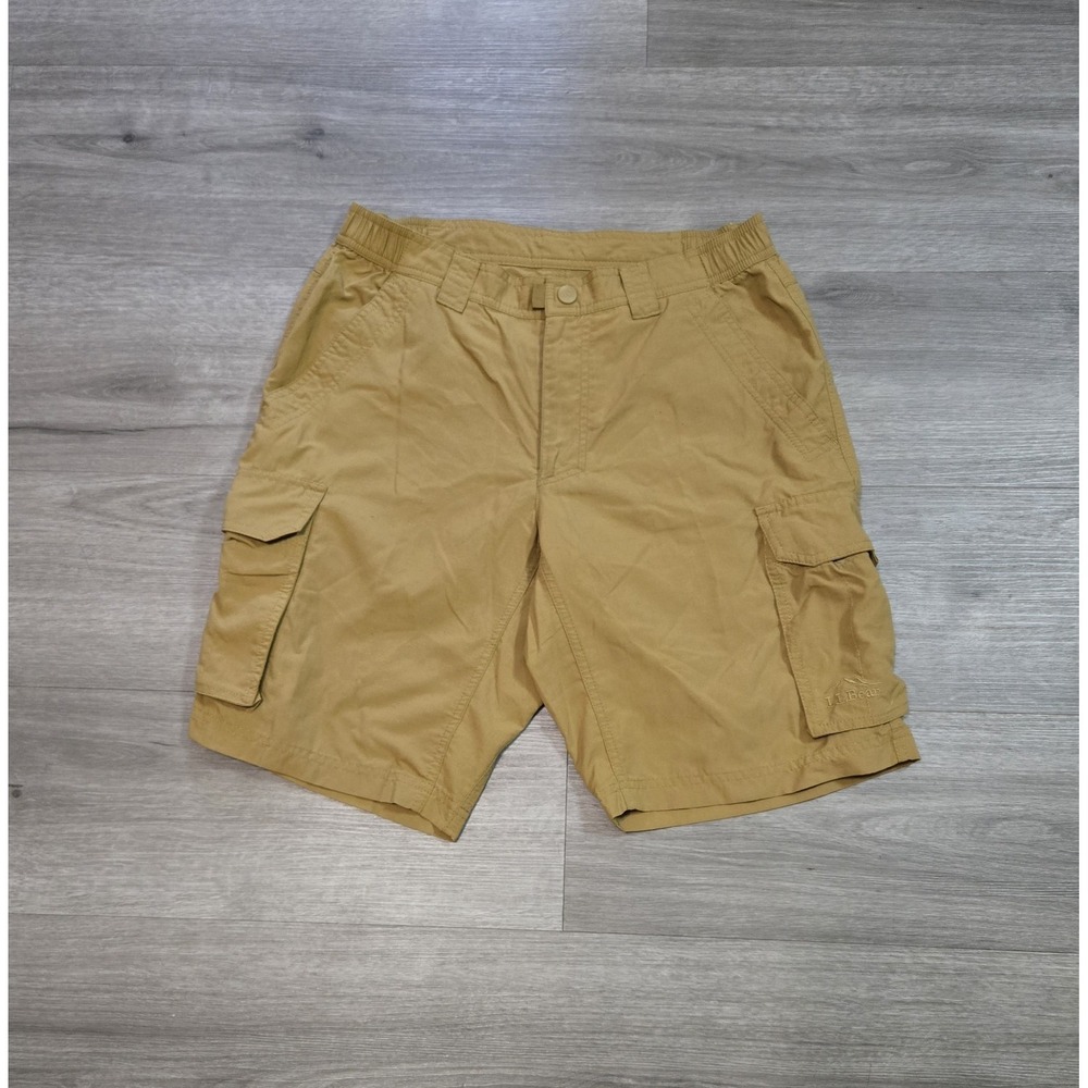 LL Bean Shorts Mens Small Cargo Nylon Ripstop Vintage Outdoor Camp Hike Gorp